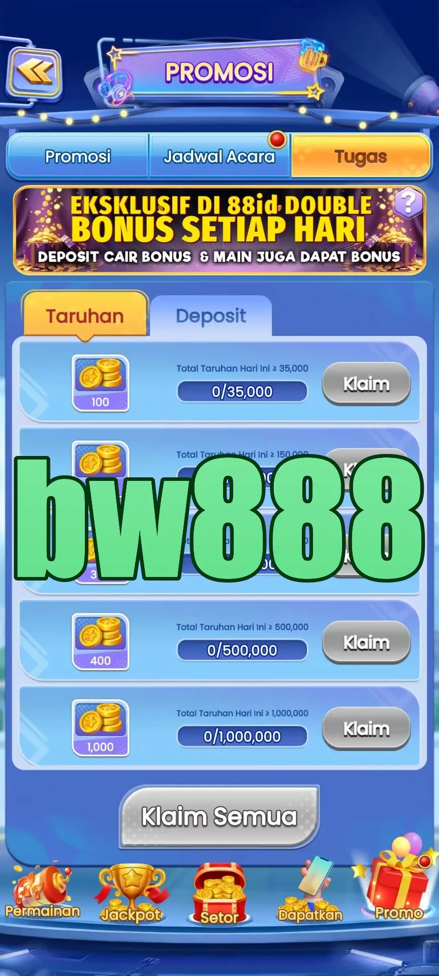 bw888 Tangkapan Layar - APK Resmi